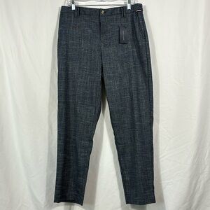 Tommy Hilfiger Houndstooth Blue Berkshire Ankle Trouser Dress Pants | Size Large